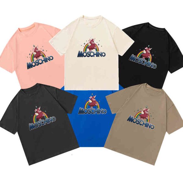 men's t-shirts summer 2022 letter pattern korean loose rainbow one horned horse print men's and women's short sleeve t-shirt, White;black
men's t-shirts summer 2022 letter pattern korean loose rainbow one horned horse print men's and women's short sleeve t-shirt, White;black