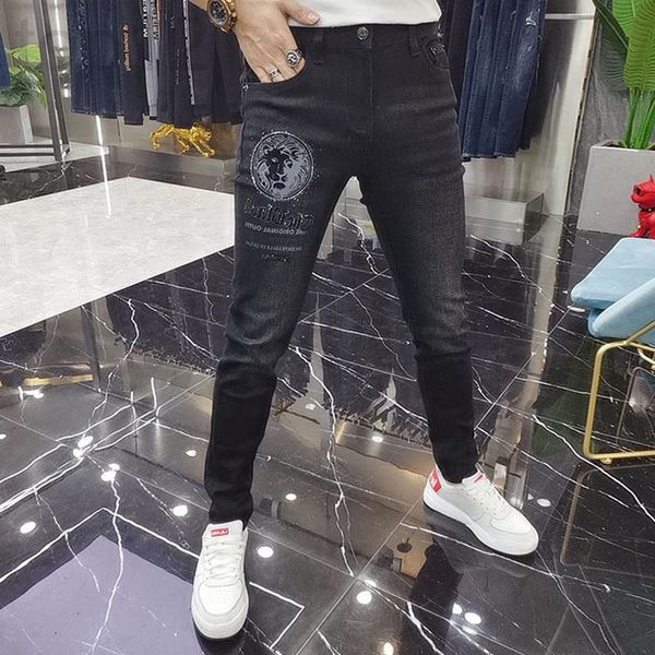 men's jeans designer 2022 spring and summer jeans men's fashion print drill slim fit small foot long pants wou0, Blue
men's jeans designer 2022 spring and summer jeans men's fashion print drill slim fit small foot long pants wou0, Blue