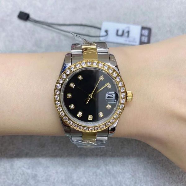st9 steel two tone black diamond dial 31mm automatic mechianical ladies wristwatches oyster strap sapphire movement womens watches, Slivery;golden
st9 steel two tone black diamond dial 31mm automatic mechianical ladies wristwatches oyster strap sapphire movement womens watches, Slivery;golden