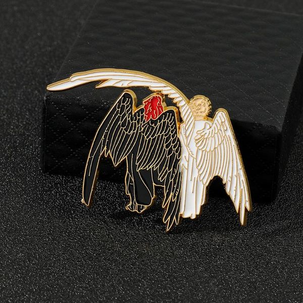 pins, brooches black and white angel brooch metal enamel backpack jacket lapel pin jewelry fashion ladies men creative exquisite accessories, Gray
pins, brooches black and white angel brooch metal enamel backpack jacket lapel pin jewelry fashion ladies men creative exquisite accessories, Gray