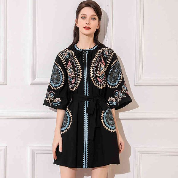 casual dresses national style women's dress spring and summer round neck lace up waist seven sleeve embroidered flower short, Black;gray
casual dresses national style women's dress spring and summer round neck lace up waist seven sleeve embroidered flower short, Black;gray