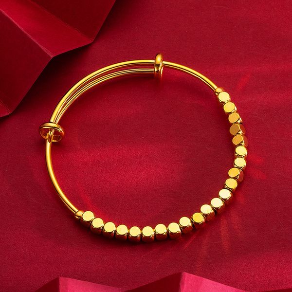 small square bead women bangle push-pull bracelet 18k yellow gold filled solid lady girls pretty charm jewelry gift, Black
small square bead women bangle push-pull bracelet 18k yellow gold filled solid lady girls pretty charm jewelry gift, Black