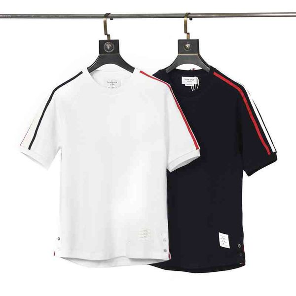 men's casual shirts thom brun tb short sleeve yarn dyed round neck korean casual men's and women's t-shirt sfaf, White;black
men's casual shirts thom brun tb short sleeve yarn dyed round neck korean casual men's and women's t-shirt sfaf, White;black