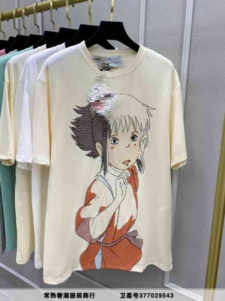 women's t-shirt 2022 spring and summer chihiro portrait pattern leisure round neck short sleeve trend t couple pu4a, White
women's t-shirt 2022 spring and summer chihiro portrait pattern leisure round neck short sleeve trend t couple pu4a, White