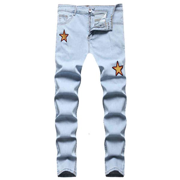 men's jeans 2022 spring and autumn korean men's jeans youth trend slim casual embroidered xt61, Blue
men's jeans 2022 spring and autumn korean men's jeans youth trend slim casual embroidered xt61, Blue