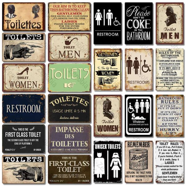 toilet sign plaque metal vintage bathroom metal sign wall decor for toilet bathroom restroom
toilet sign plaque metal vintage bathroom metal sign wall decor for toilet bathroom restroom