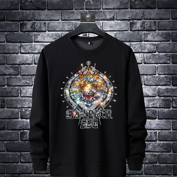 men's hoodies & sweatshirts designer european goods spring and autumn new lovers' wear men's diamond long sleeve sweater bran, Black
men's hoodies & sweatshirts designer european goods spring and autumn new lovers' wear men's diamond long sleeve sweater bran, Black