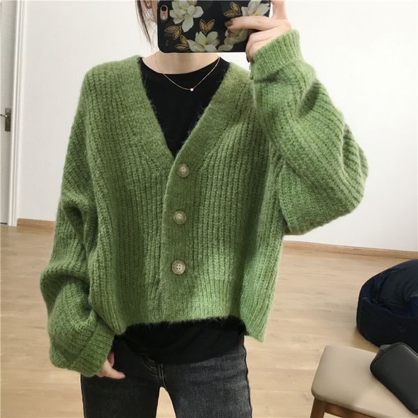 spring casual single breasted cardigan sweater women 2022 new autumn winter warm knitted sweaters female loose coats, White;black
spring casual single breasted cardigan sweater women 2022 new autumn winter warm knitted sweaters female loose coats, White;black