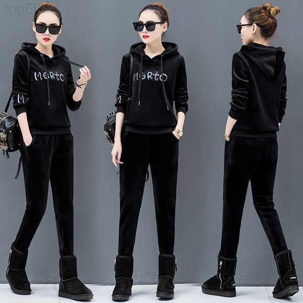 two piece dress designer 2020 autumn and winter new korean version golden velvet sports suit women's hooded sweater plush thickened two, White
two piece dress designer 2020 autumn and winter new korean version golden velvet sports suit women's hooded sweater plush thickened two, White