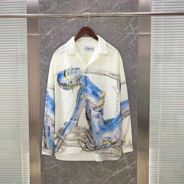 autumn kongshanji 2g spring and poggy god exclusive versatile men's and women's lovers' same fashion brand long sleeved shirt, White;black
autumn kongshanji 2g spring and poggy god exclusive versatile men's and women's lovers' same fashion brand long sleeved shirt, White;black