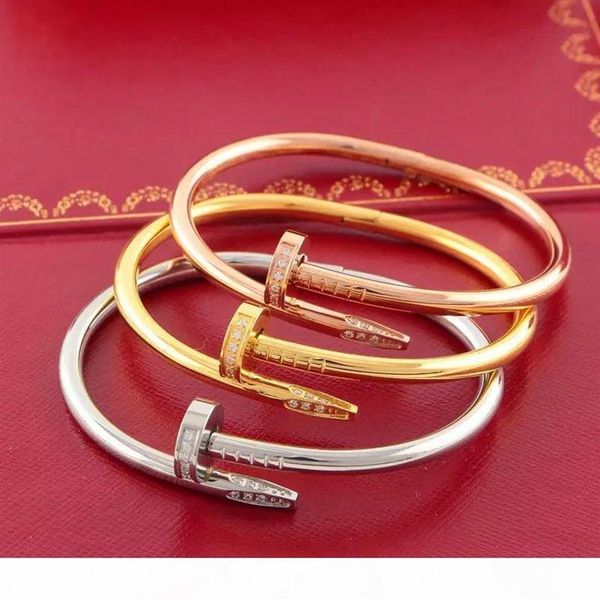 lightyou999 2019 titanium steel bracelets with cz diamond silver rose gold bangles women men nail style bracelet couple jewelry wi220l, Golden;silver
lightyou999 2019 titanium steel bracelets with cz diamond silver rose gold bangles women men nail style bracelet couple jewelry wi220l, Golden;silver