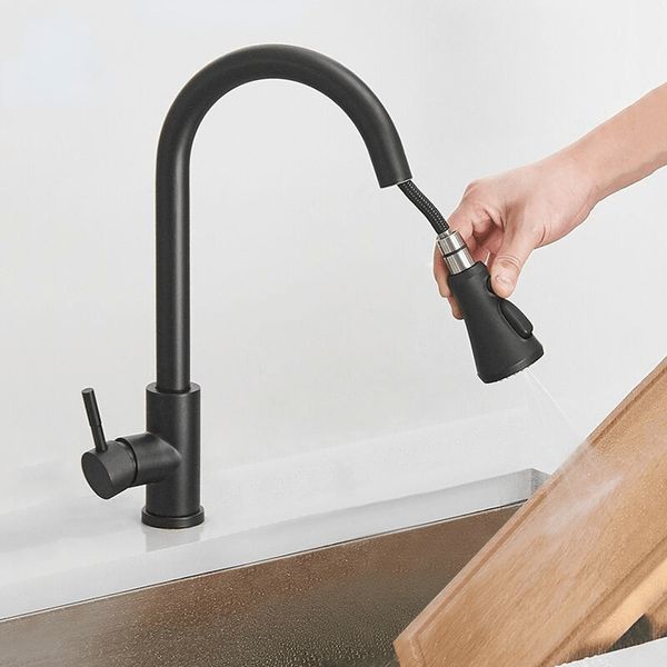 black pull-out sink faucet countermounted flow sprayer kitchen bathroom mixer faucet and cold water faucets
black pull-out sink faucet countermounted flow sprayer kitchen bathroom mixer faucet and cold water faucets