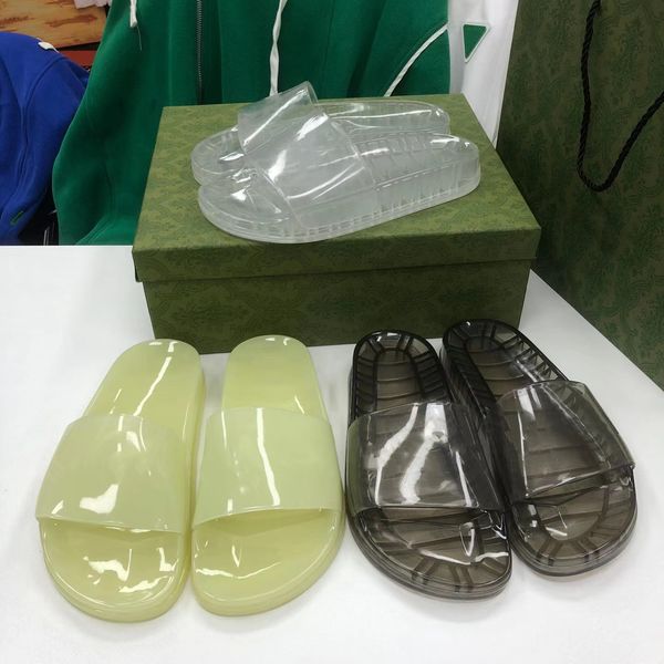 2022 summer mens women slide slipper sandals transparent rubber crystal slippers retro feel summer men flat jellys slides luxury designer be, Black
2022 summer mens women slide slipper sandals transparent rubber crystal slippers retro feel summer men flat jellys slides luxury designer be, Black
