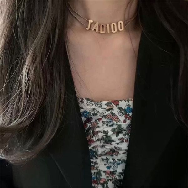 2022 20% off designer jewelry d family letter small double-layer neck chain choker net red same temperament personality necklace bracelet, Golden
2022 20% off designer jewelry d family letter small double-layer neck chain choker net red same temperament personality necklace bracelet, Golden