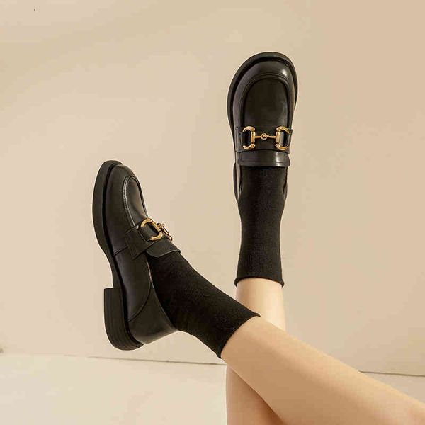 dress shoes lefu shoes leather women's soft spring medium heel thick single fashion small british style, Black
dress shoes lefu shoes leather women's soft spring medium heel thick single fashion small british style, Black