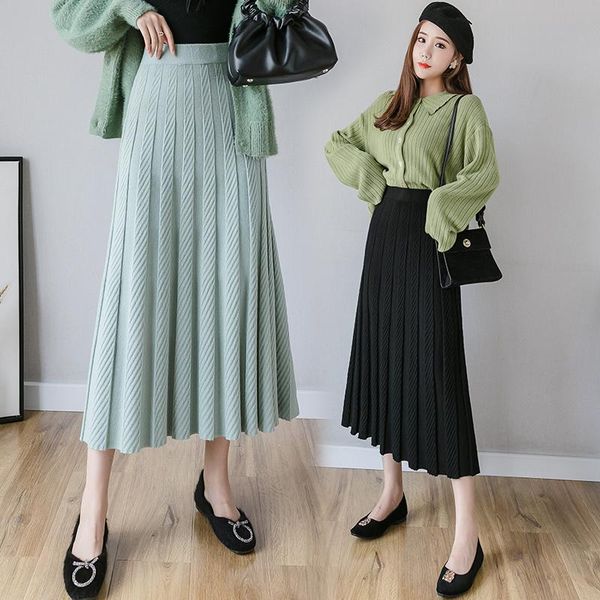 skirts knitted dress women's skirt autumn and winter leisure pleated high-waisted core-spun yarn wool mid-length thick, Black
skirts knitted dress women's skirt autumn and winter leisure pleated high-waisted core-spun yarn wool mid-length thick, Black