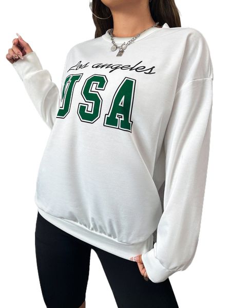 letter graphic drop shoulder sweatshirt o8ap#, Black
letter graphic drop shoulder sweatshirt o8ap#, Black