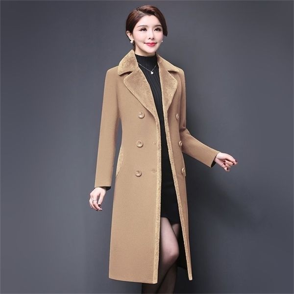 m-5xl women wool blends coat winter fashion mother thicken cashmere collar long jacket warm slim outerwear female 201221, Black
m-5xl women wool blends coat winter fashion mother thicken cashmere collar long jacket warm slim outerwear female 201221, Black