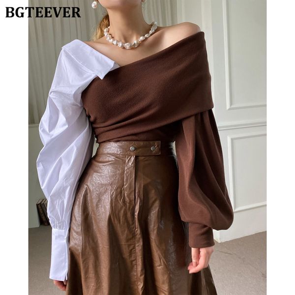 stylish v-neck patchwork women sweater 2021 autumn winter full sleeve slim waist female pullovers jumpers, White;black
stylish v-neck patchwork women sweater 2021 autumn winter full sleeve slim waist female pullovers jumpers, White;black