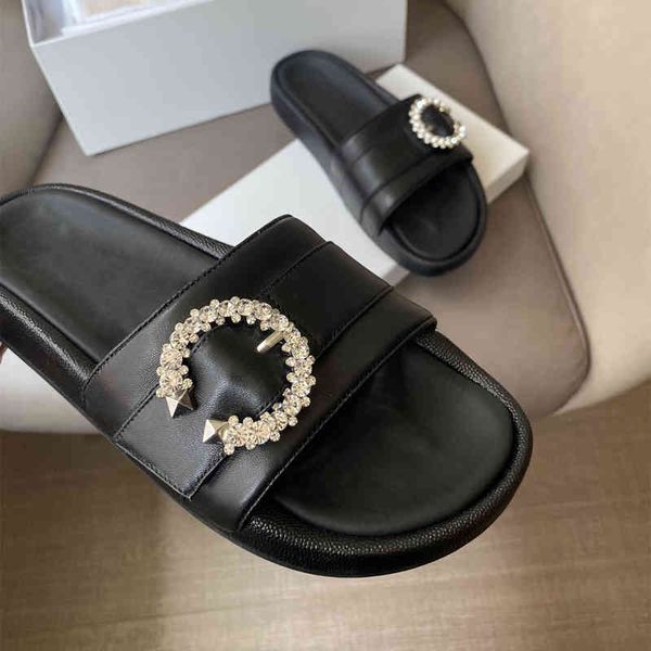 dress shoes women's shoes genuine leather slippers crystal platform open-toes designer slides outside leisure beach summer, Black
dress shoes women's shoes genuine leather slippers crystal platform open-toes designer slides outside leisure beach summer, Black