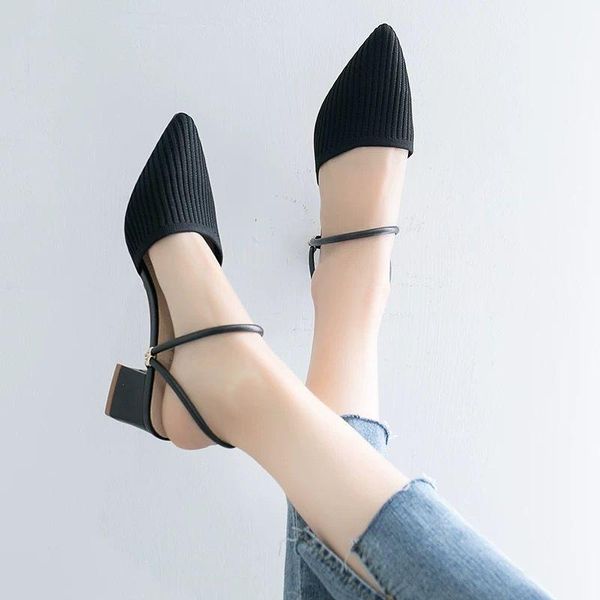 dress shoes sandals slippers summer 2022 pointed thick heel single baotou mid-heel high large size spring women's shoesdress, Black
dress shoes sandals slippers summer 2022 pointed thick heel single baotou mid-heel high large size spring women's shoesdress, Black