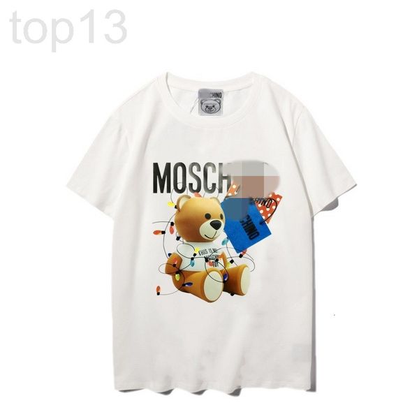 women's t-shirt designer trendy cartoon bear t-shirt round neck letter printing short sleeve korean loose casual half h808, White
women's t-shirt designer trendy cartoon bear t-shirt round neck letter printing short sleeve korean loose casual half h808, White