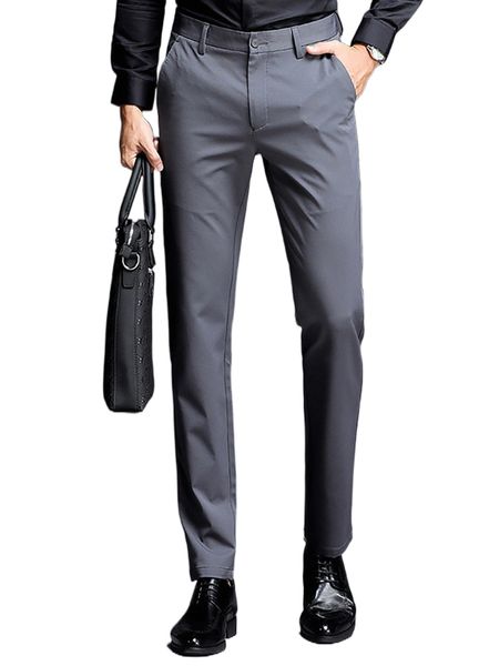 men slant pockets tailored pants k0xh#, Black