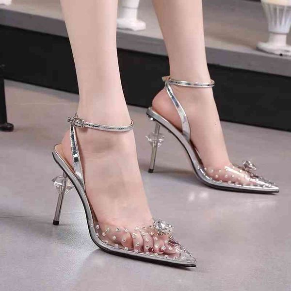 sandals spring pointed high heels thin heel buckle transparent diamond baotou niche temperament sandals women, Black
sandals spring pointed high heels thin heel buckle transparent diamond baotou niche temperament sandals women, Black
