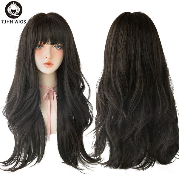 lx brand black brown long wavy wig with fluffy bangs for women to wear daily heat-resistant synthetic wigfactory direct
lx brand black brown long wavy wig with fluffy bangs for women to wear daily heat-resistant synthetic wigfactory direct