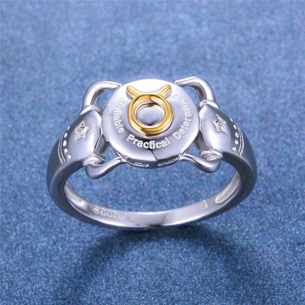 cluster rings cute female gold color taurus finger ring minimalist 925 sterling silver zircon fashion party wedding for women, Golden;silver
cluster rings cute female gold color taurus finger ring minimalist 925 sterling silver zircon fashion party wedding for women, Golden;silver