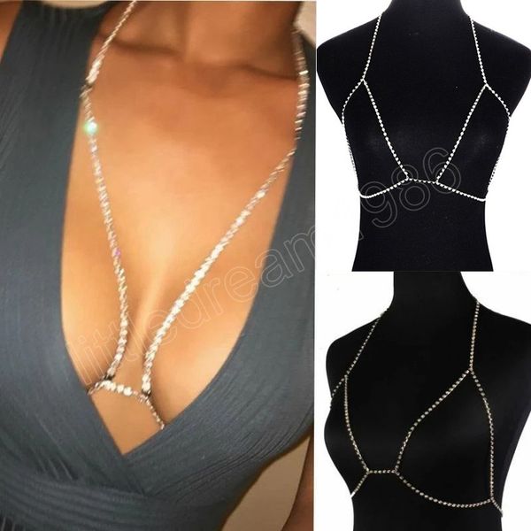 summer shiny crystal rhinestone bra bikini chest chain bust body chain jewelry harness for women charm beach dress necklace, Slivery;golden
summer shiny crystal rhinestone bra bikini chest chain bust body chain jewelry harness for women charm beach dress necklace, Slivery;golden