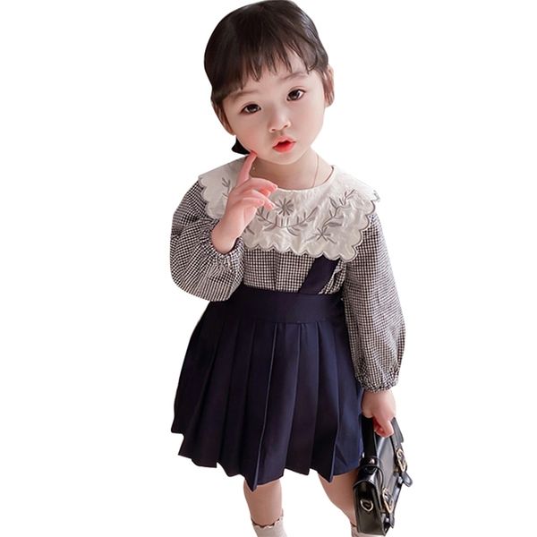 clothes for girls embroidery girls outfits tshirt jumpsuit clothes girl spring autumn costumes for children 210412, White