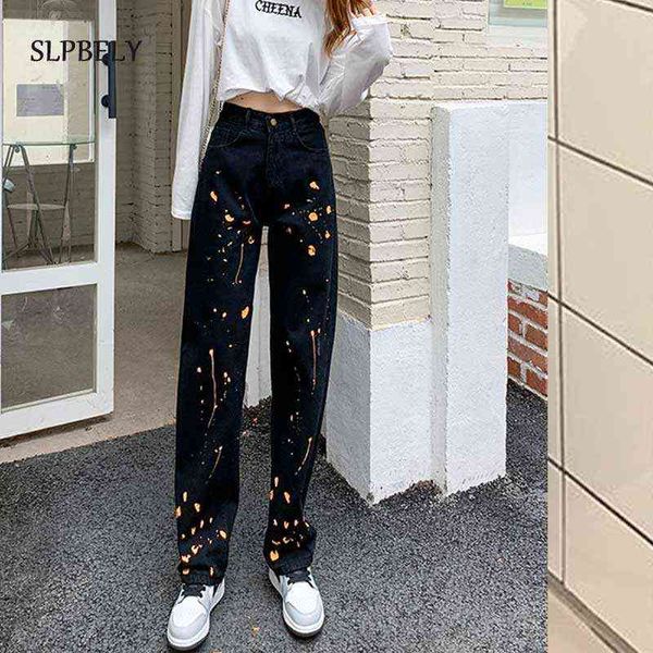 slppely splash ink jeans woman high waist new 2021 y2k streetwear harajuku wide pipes pants baggy straight ladies denim pants l220726, Blue
slppely splash ink jeans woman high waist new 2021 y2k streetwear harajuku wide pipes pants baggy straight ladies denim pants l220726, Blue