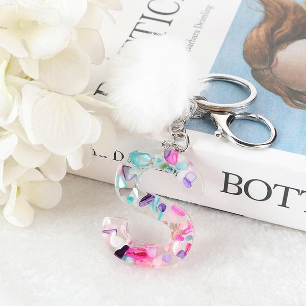 keychains 1pc pompom letters keychain english a-z alphabet keyring initial resin handbag pendant car mirror accessory women jewelrykeychains, Silver
keychains 1pc pompom letters keychain english a-z alphabet keyring initial resin handbag pendant car mirror accessory women jewelrykeychains, Silver