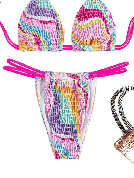 random colorblock smocked bikini thong o5p0#, White;black
random colorblock smocked bikini thong o5p0#, White;black