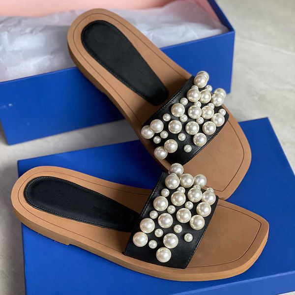women mules sandals pearls goldie sliders stuffies lambskin gold silver flat slippers ladies beach rubber flip flops 314, Black
women mules sandals pearls goldie sliders stuffies lambskin gold silver flat slippers ladies beach rubber flip flops 314, Black