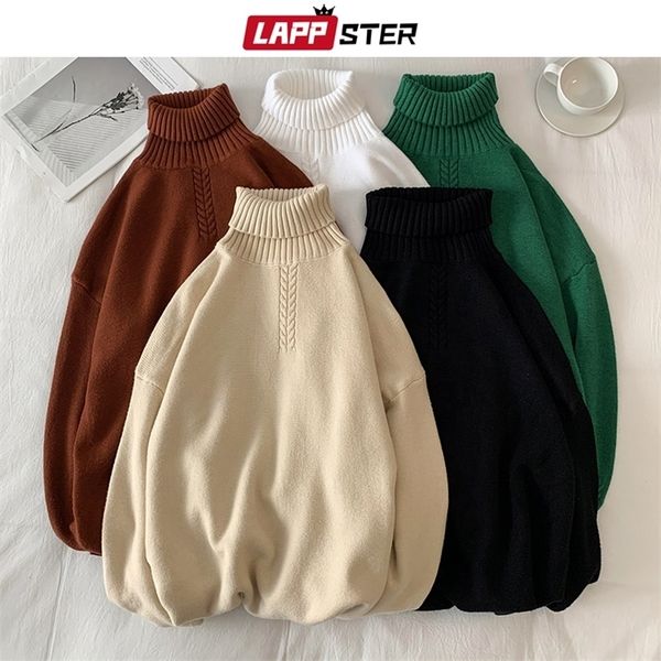 lappster men solid turtleneck winter slim sweater mens korean fashion harajuku knitted sweater casual vintage pullovers 201203, White;black
lappster men solid turtleneck winter slim sweater mens korean fashion harajuku knitted sweater casual vintage pullovers 201203, White;black