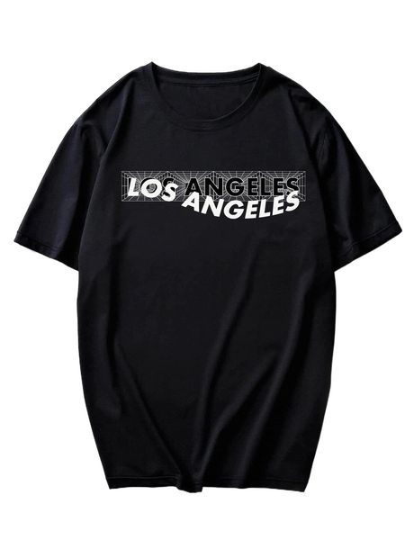 men letter graphic tee a70h#, White;black
