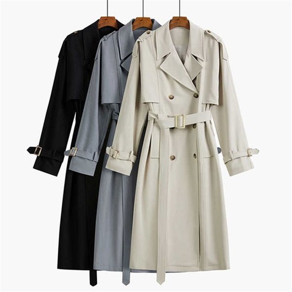 double breasted trench coat women office lady notched collar full sleeve overcoat with belt elegant long chic outerwear 4091428 210915, Black
double breasted trench coat women office lady notched collar full sleeve overcoat with belt elegant long chic outerwear 4091428 210915, Black
