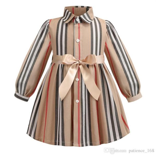 girls dress 2019 ins new spring girl kids fashion striped printing long sleeve dress kids elegant cotton bowknot dres209x, Red;yellow 
girls dress 2019 ins new spring girl kids fashion striped printing long sleeve dress kids elegant cotton bowknot dres209x, Red;yellow