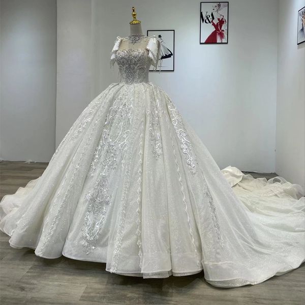real image arabia princess ball gown wedding dress beads 3d flowers short sleeve bridal gowns crystal bride robes custom made, White
real image arabia princess ball gown wedding dress beads 3d flowers short sleeve bridal gowns crystal bride robes custom made, White