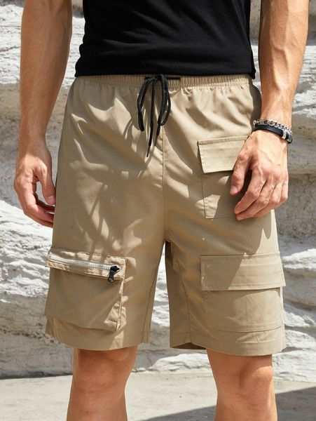 men flap pocket drawstring waist bermuda shorts 15wi#, White;black
men flap pocket drawstring waist bermuda shorts 15wi#, White;black