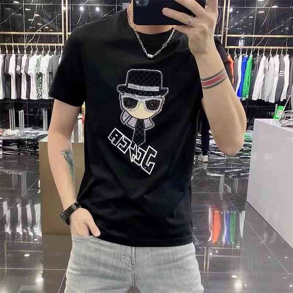 summer men's short mercerized cotton little foye fashion brand slim fitting half sleeve bottomed shirt casual t-shirt, Black;brown
summer men's short mercerized cotton little foye fashion brand slim fitting half sleeve bottomed shirt casual t-shirt, Black;brown