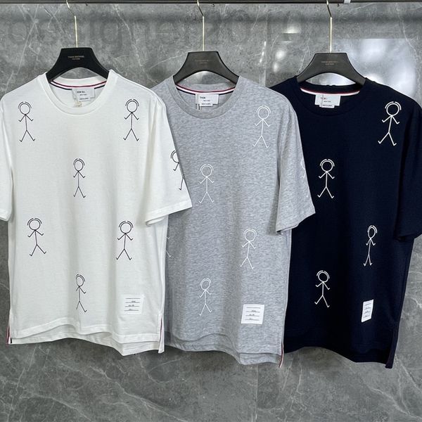 women's t-shirt designer tom 2022 spring and summer new couple match man print round neck tb short sleeve t-shirt men's women', White
women's t-shirt designer tom 2022 spring and summer new couple match man print round neck tb short sleeve t-shirt men's women', White