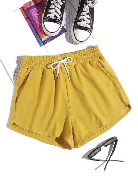 solid drawstring track shorts v7h4#, White;black