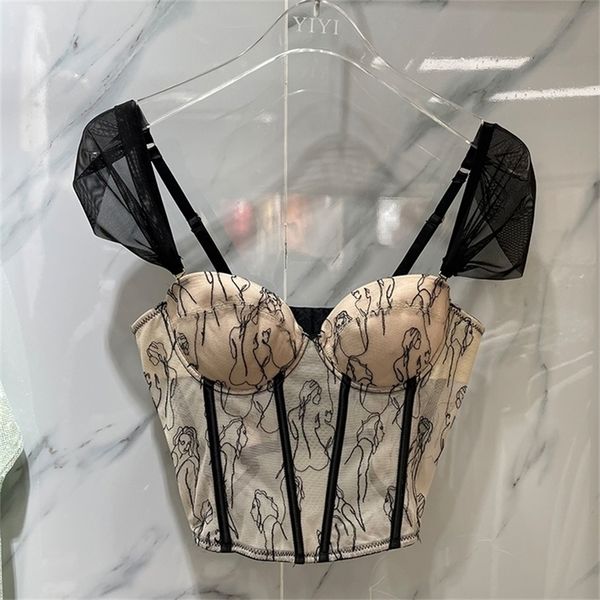 french retro style temperament camisole female bustier bra chiffon fish bone cropped tank y948 220325, White
french retro style temperament camisole female bustier bra chiffon fish bone cropped tank y948 220325, White