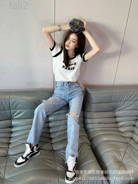 women's jeans designer ce home early spring 22 new lisa same jeans high waist hole washed light color straight tube versatile pants wom, Blue
women's jeans designer ce home early spring 22 new lisa same jeans high waist hole washed light color straight tube versatile pants wom, Blue