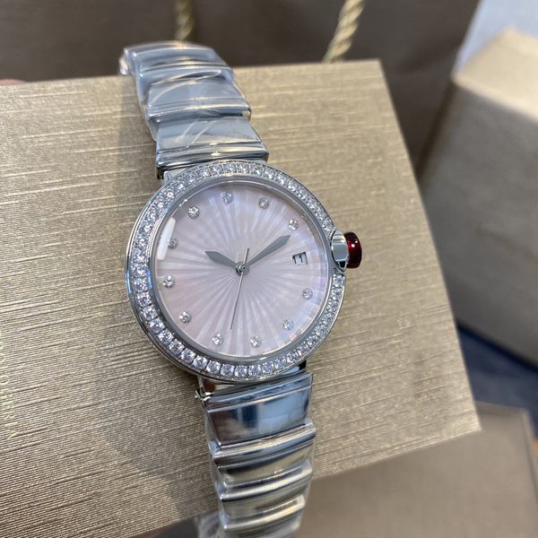 ogstuff designer wristwatches pearl dial ruby diamond crown imported quartz movement sapphire glass size 33mm 2022, Slivery;brown
ogstuff designer wristwatches pearl dial ruby diamond crown imported quartz movement sapphire glass size 33mm 2022, Slivery;brown