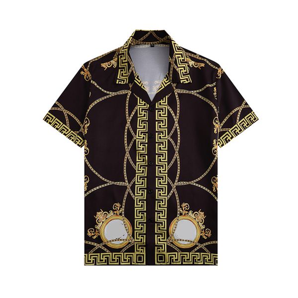 new summer designer shirts men's hawaii silk bowling shirt casual shirts for men luxury short sleeve dress shirt, White;black
new summer designer shirts men's hawaii silk bowling shirt casual shirts for men luxury short sleeve dress shirt, White;black