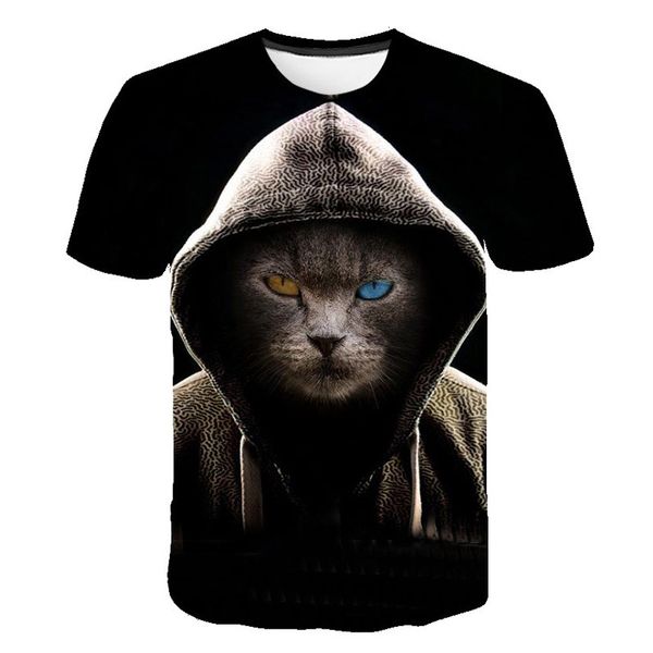 2022 new men's short sleeve cartoon cute cat 3d printed t-shirt spot wholesale, White;black
2022 new men's short sleeve cartoon cute cat 3d printed t-shirt spot wholesale, White;black